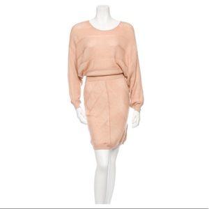 Derek Lam Rose Cashmere Drop-Waist Knit Dress